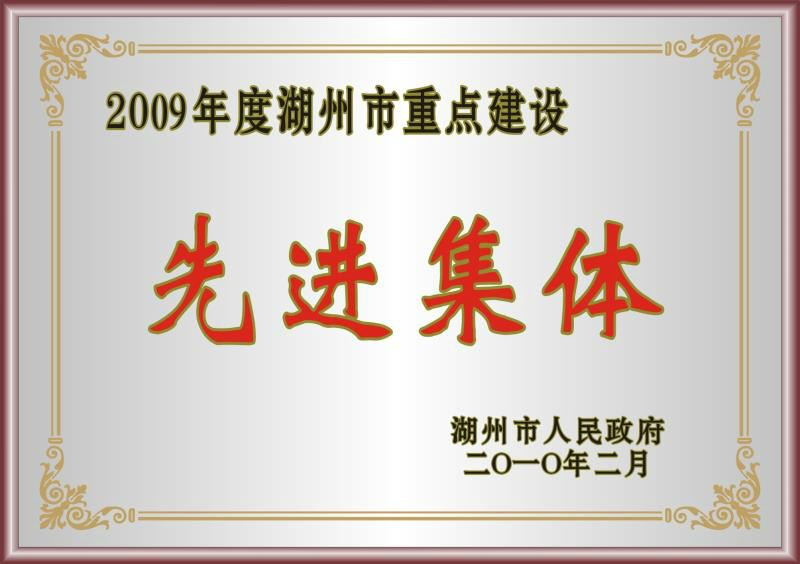 2009年度湖州市重點建設(shè)先進(jìn)集體